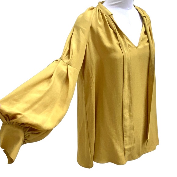 NWOT ELIZABETH AND JAMES TIE FRONT TUNIC A LINE POET'S BLOUSE - Picture 4 of 12